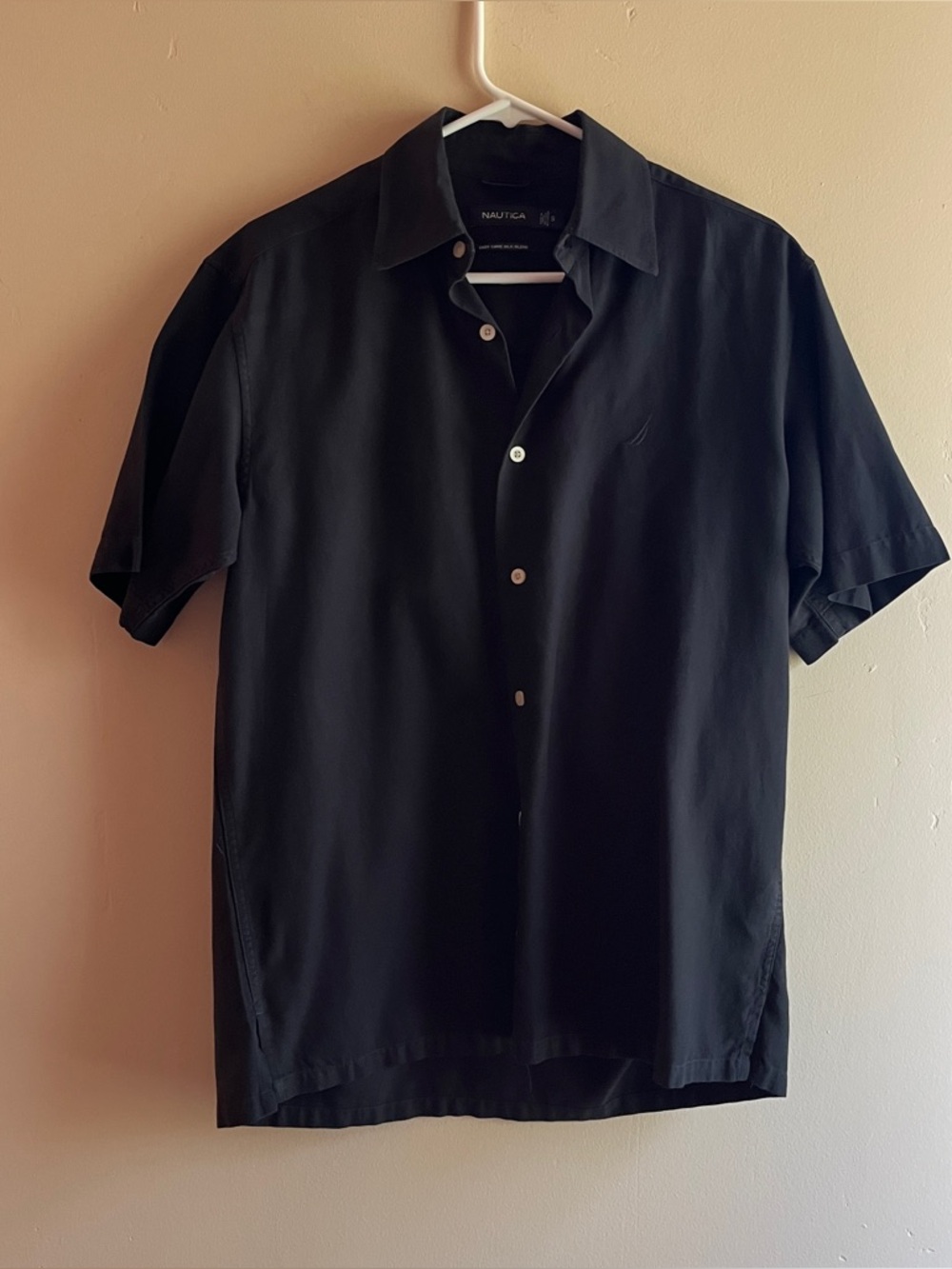 Nautica Black Silk cotton polo shirt